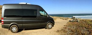 sprinter at beachfront